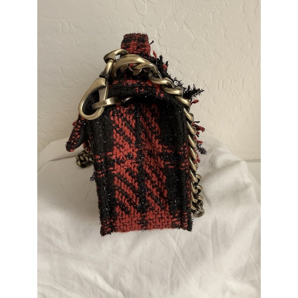 Kooreloo The New Yorker Petite Bag Red Tweed Crossbody Top Handle NEW - Picture 3 of 14